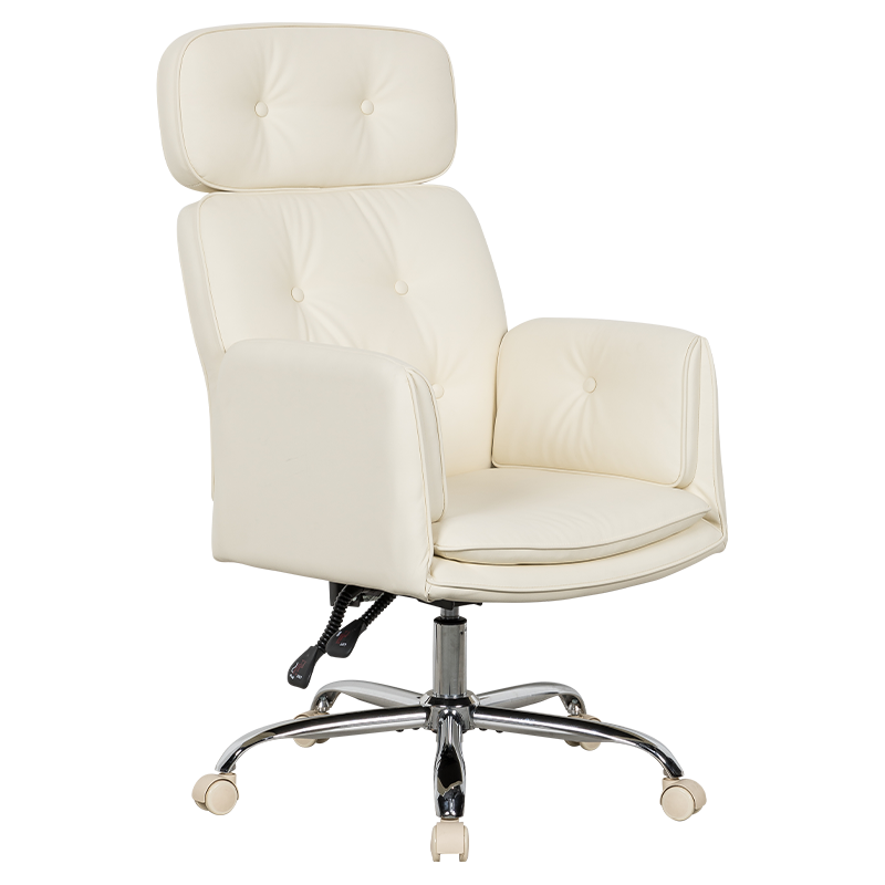 RXGAMER RX-9130 Cream-Tone Multi-Angle Reclining Silent-Glide Kontorsstol